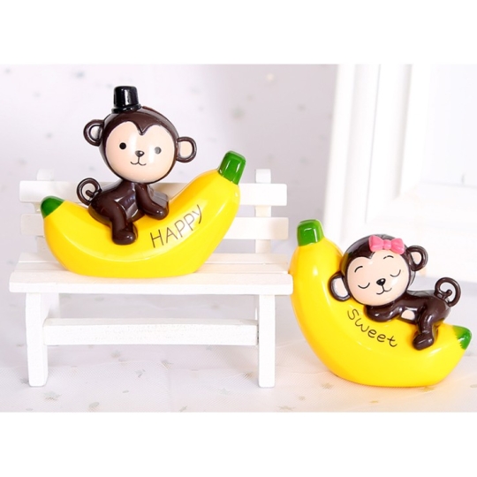 MÔ HÌNH KHỈ ÔM CHUỐI TRANG TRÍ