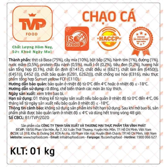 CHẠO CÁ TVP